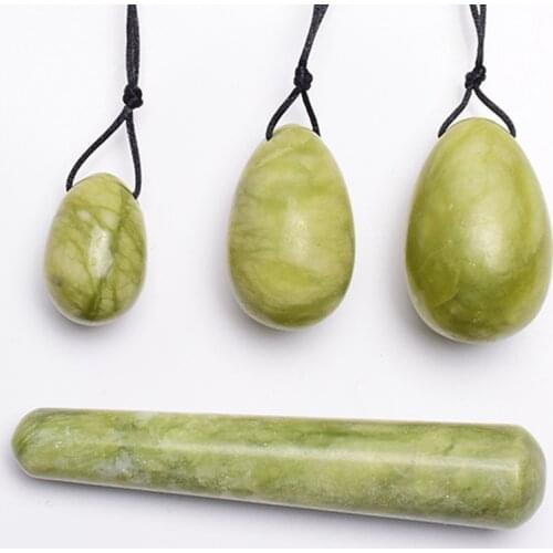 Natural Green Jade Egg for Postpartum Women To Repair Vulva Eggs Vaginal Tightening Exercise Kegel Fitness Youni Massage Ball