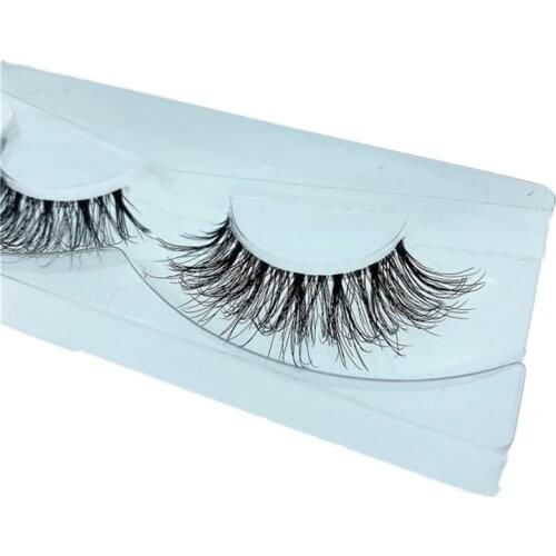 Mink 3D False Eyelashes Handmade Transparent Stem Natural Long Cross Eyelashes Winged Party Dating Makeup Thick Fake Eyelashes