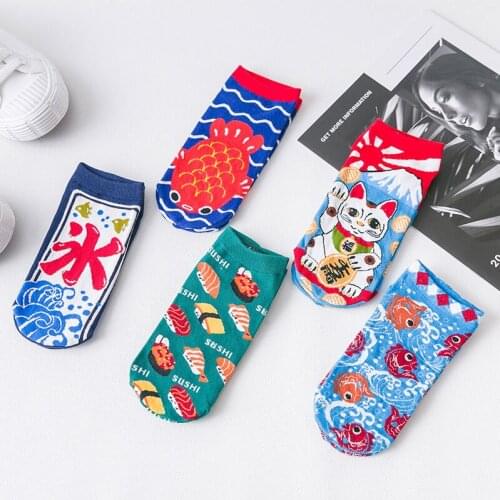 Slippers Women Summer Invisible Socks With Print Ankle Short Stockings Lot Fashion Cute Socks Funny Pattern Lovely Socks Womens