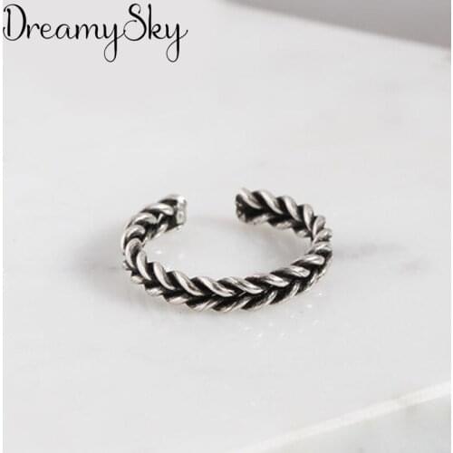 New Charming Twist Chains Finger Ring for Women Vintage Boho Knuckle Party Rings Gothic Punk Jewelry Gifts for Girls 2020