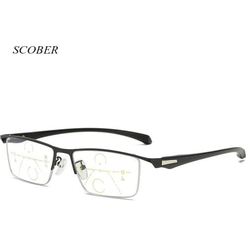 Hot Progressive multifocal Photochromism reading glasses men smart zoom reading glasses women far near sight eyewear with case