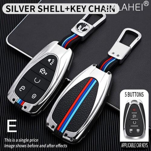 Popular Zinc Alloy &Silica Car Smart Key Cover Case For Chevrolet Malibu Equinox Cruze Camaro 2016 2017 2018 2019 Car Accessorie