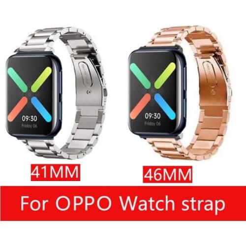 Hot sale Stainless Steel Strap band for OPPO watch smart Bracelet accesorries 41mm 46mm