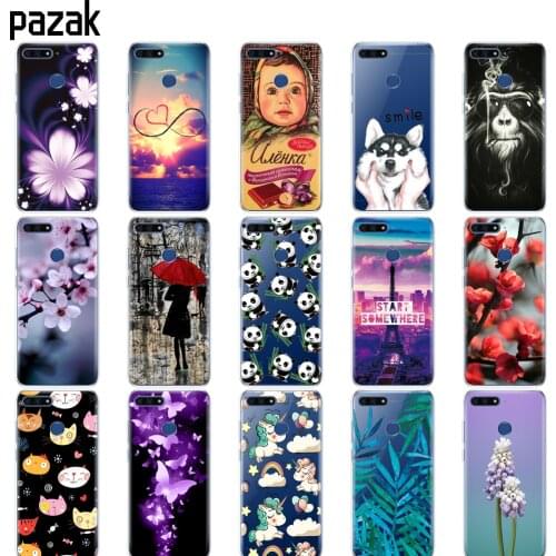 Silicone case For Huawei Honor 7C 5.7 Inch Case Soft TPU Cute Cover Back Protective Phone shell For Huawei honor 7c Aum-L41