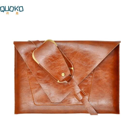 Laptop bag case Microfiber Leather Sleeve for MacBook Pro Retina & Air 12 13 15 Multifunctional Design Give Mouse case