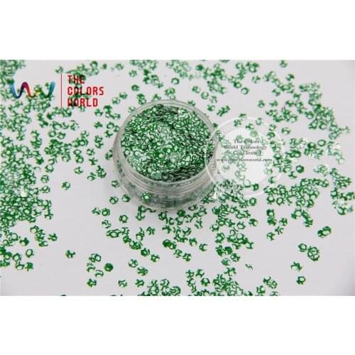 TCB084 Hexagon Shape 3MM Size glitter dust for nail Art nail Polish nail gel makeup or other DIY decoration