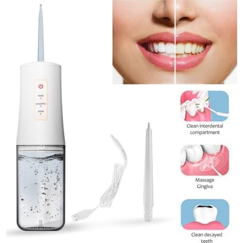 USB Rechargeable Water Flosser Cordless Portable Portable Dental Water Jet 300ML Tank Waterproof Teeth Cleaner