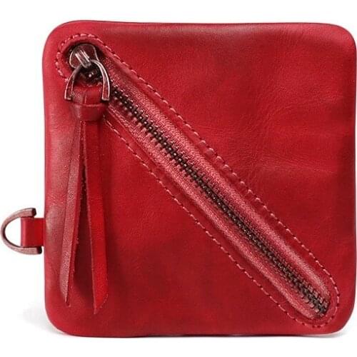 Vintage Leather Coin Purse Fashion Cute Small Wallet Coin Purse Multifunctional Storage Bag Hasp Change Cader Holder