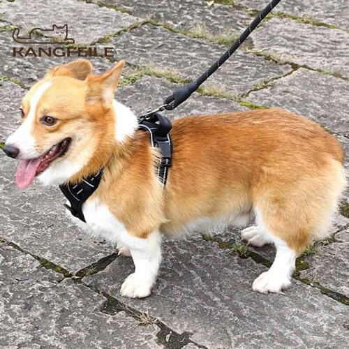 KANGFEILE Dog Harness Breathable Reflective Pet Harness Vest for Small Large Dog Outdoor Running Dogs Training Accessories D2371