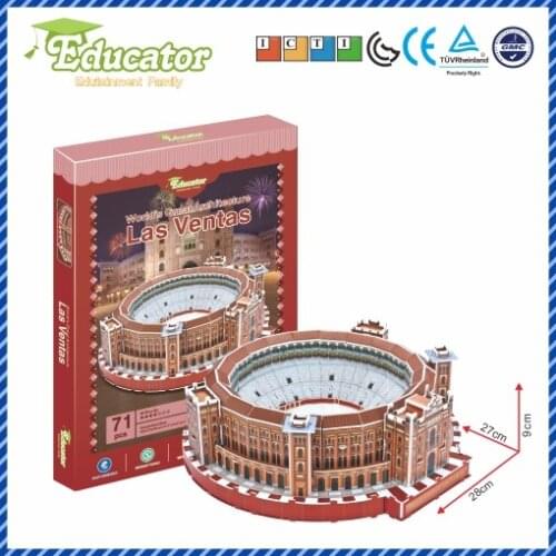 World Famous Architecture Spain 3D Puzzle Buliding Model LAS VENRAS DIY Puzzle Game Souvenir