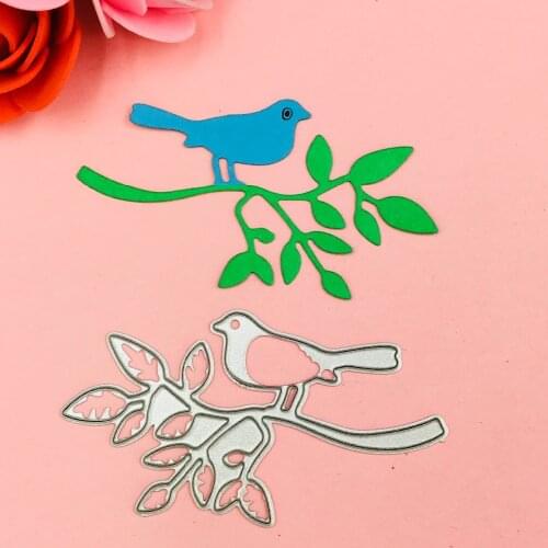 Leaves and birds die cutting dies scrapbooking embossing folder suit for sizzix fustella big shot cutting machine
