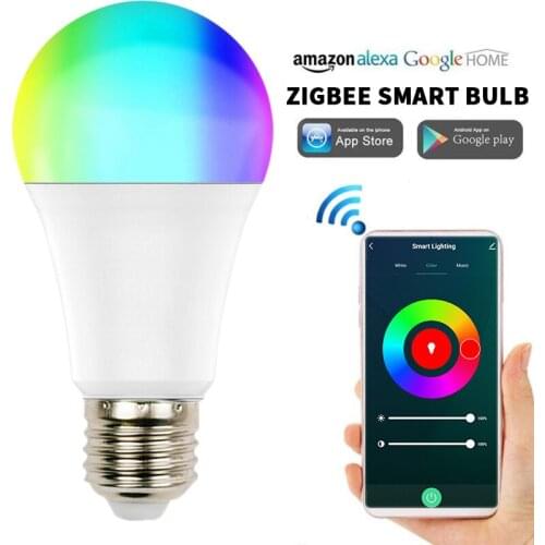 1/5pcs Zigbee Wifi Smart Home LED Bulb Light Lamp RGB for Tuya Smart Life Smartthings APP Control Work With Alexa Google Home