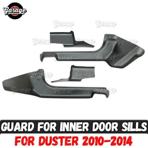 Max guards of inner door sills for Renault / Dacia Duster 2010-2014 ABS plastic accessories protect of carpet car styling tuning