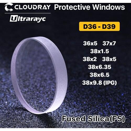 Ultrarayc Protective Windows D36-D39mm Quartz Fused Silica for Fiber Laser 1064nm P0595-58601