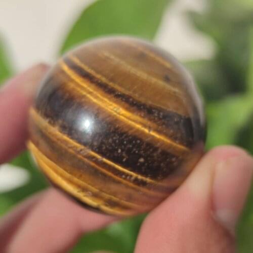 1PCS 4cm Natural Tiger’s Eye Quartz Crystal Sphere Ball Healing Sphere Yellow Gemstone Reiki Gifts Decor