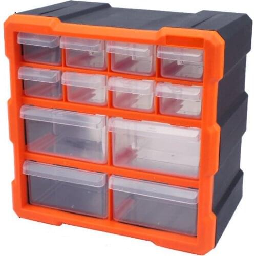 12 Drawers Parts Storage Cabinet Bin Organizer Box Bins Craft Screw Hardware Tool Case