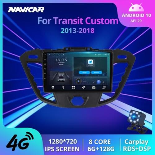 2Din Android10.0 Car Radio For Ford Transit Custom 2013-2018 GPS Navigation Auto Radio Stereo Receiver Car Receiver NO 2DIN DVD