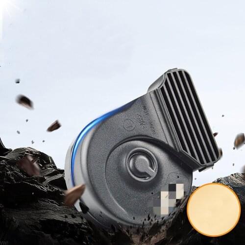 Car snail horn 12V thin general purpose motorcycle modified siren loud noise waterproof high and low double sound new model