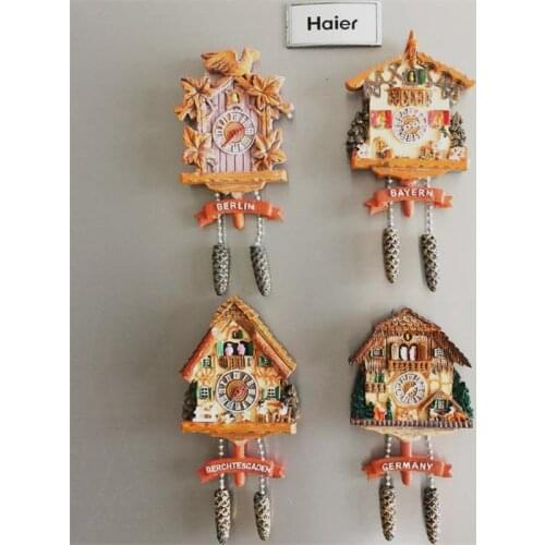 Arrival Creative 3D Cuckoo Clock Germany Travel Souvenirs Berlin Bayern Fridge Magnet Wall Stickers Home Decoration