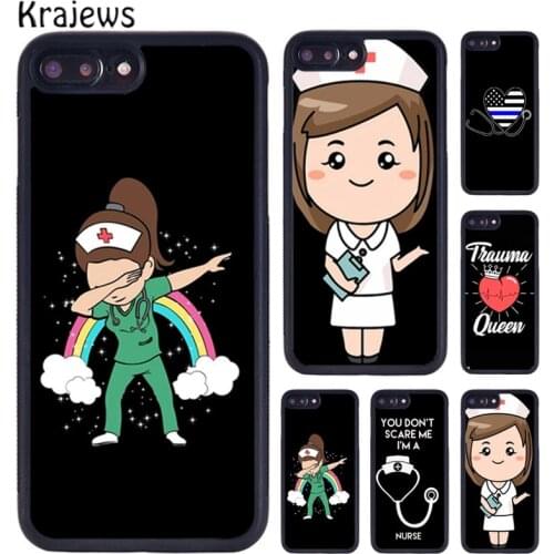 Krajews Nurse Stethoscope Heart Nursing Heartbeat Phone Case For iPhone X XR XS 11 12 Pro MAX 6 7 8 Plus Samsung S7 S8 S9 S10