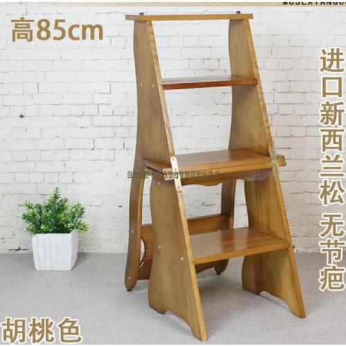 Chair Second Ladder Solid Wood Four Layer Ladder Chair Stair Chair Step Ladder Household Folding Wooden Ladder Small Ladder