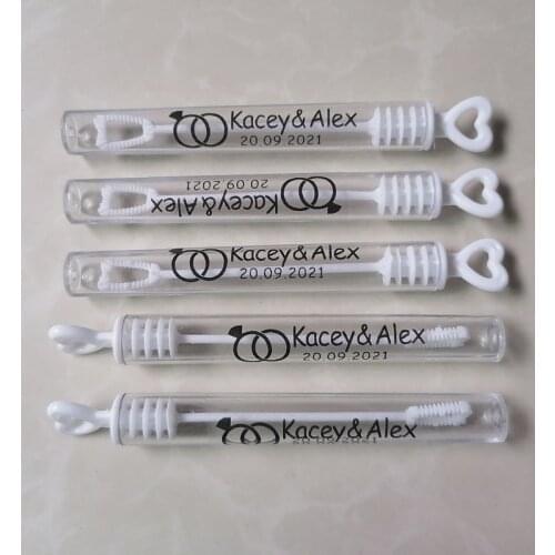 Custom logo Children Toys Wand Tube Bubble Soap Bubble Bottles Party Decoration Love Heart Shaped Wedding Party Supplies