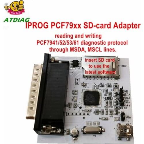 IProg Pro adapter PCF79xx SD-Card adapter reading and Writing PCF7941/52/53/61 Diagnostic Protocol Thorough MSDA MSCL Lines
