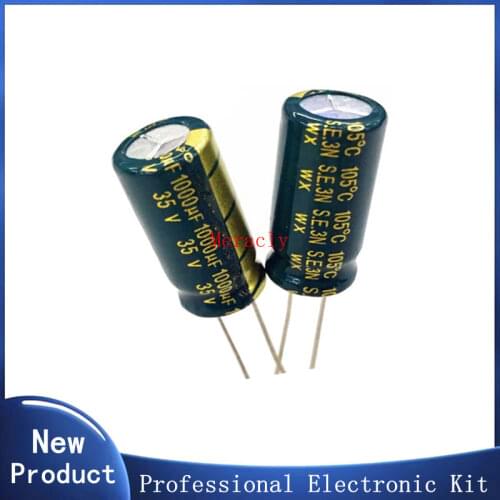 FlashingGoldUniverse 35V 1000UF 1000UF 35V power supply special high-frequency crystal 100pcs Size:10*20MM New