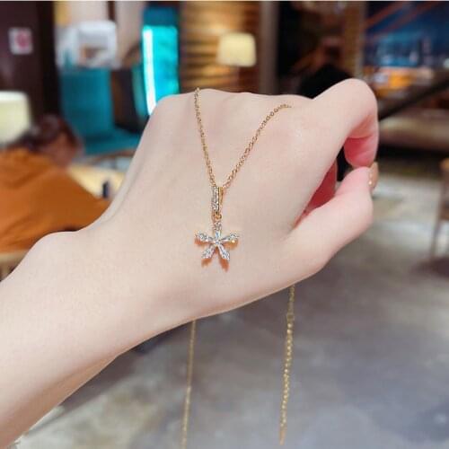 JUWANG 2021 New Luxury Chokers Necklaces Fashion Jewelry Rhinestone Opal Pendant Clavicle Chain Necklaces For Women Collares