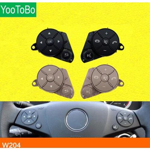 Multi-function steering wheel switch button Audio Control Buttons Bluetooth mobile phone for Benz W204 W212 C E GLK Class