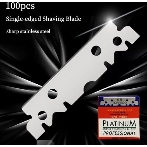 100pcs Boxed Single Edge Razor Blades Mens Safety Stainless Steel Sharp Blades For Facial Care Disposable Replacement Blades