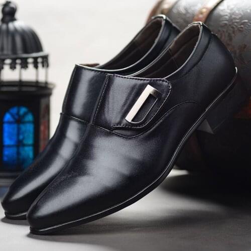 Hot Selling Leather Mens Business Pointed Black Leather Shoes Breathable Leather Shoes Mens Dress Shoes Fashion New Style
