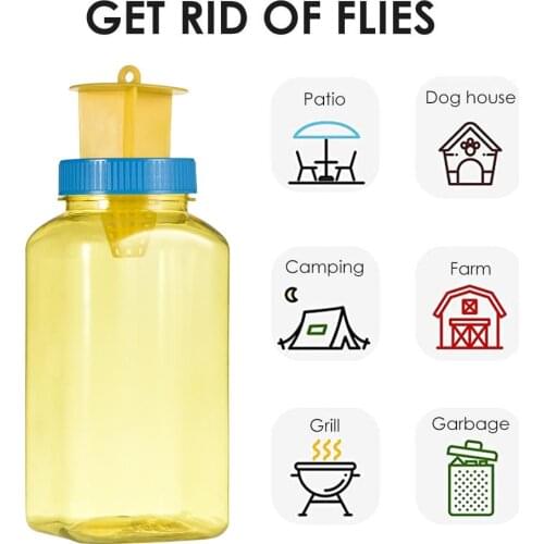 Pest Control Fly Trap Insect Catcher Water-soluble Bait Effective Tool For Lawn Garden Camping And Farm Use