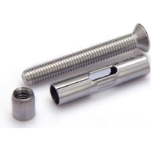 M6 M8 304 stainless steel flat head cross built-in expansion bolt screw x10