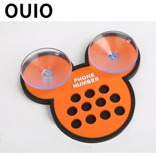 OUIO Car cartoon temporary parking card number plate auto for Renault Megane 2 Captur Mitsubishi ASX Suzuki Vitara Jeep Wrangler