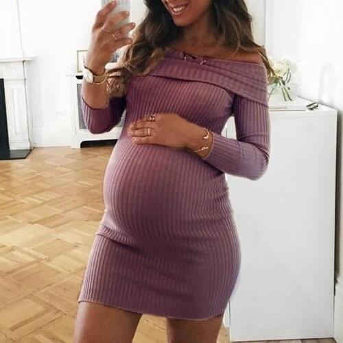 Maternity Dresses Long sleeve Pregnancy Dress Clothes Wrap Maternity Dresses for Photo Shoot