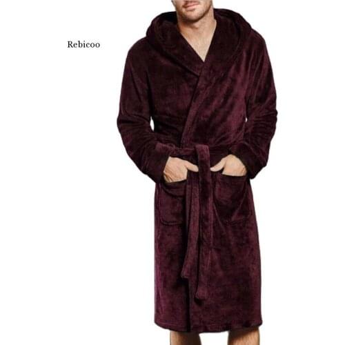Мужские халаты с капюшоном Rebicoo China At AliExpress