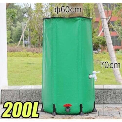 200L 100L Rain Barrel collapsible Rainwater Harvest water tank garden strong PVC foldable Collection Tank Container with Runoff