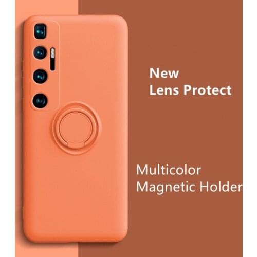 Silicone Soft Matte Phone Case for Xiaomi Mi 10 Ultra Mi 11 Pro Ultra for Redmi Note 9 9S 10 Pro K30 K40Pro Magnet Car Holder