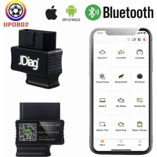 JDiag Faslink M2 OBDII OBD2 Scanner Bluetooth 4.0 Auto Fault Code Reader For iPhone iOS / Android OBD2 Diagnostic Tool PK ELM327