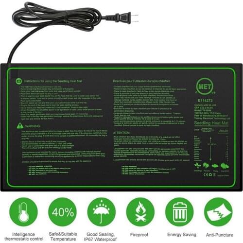 Seedling Heat Mat Waterproof Plant Seed Germination Propagation Pad Warm Hydroponic Heating Pad Garden Supplies AU/US/EU/UK Plug