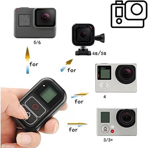 Waterproof GoPro WIFI Remote Control with Key buckle For Gopro Hero 5 4 3+/3 Go Pro hero 4 5 session Camera GoPro Accessories