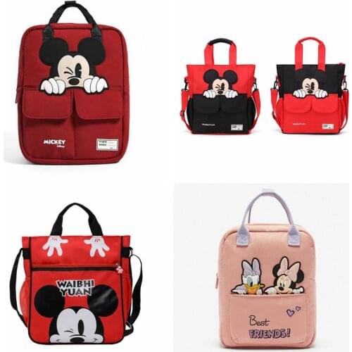 1pcs Disney Minnie Mouse Childrens Bag Cartoon Childrens Backpack Mickey Mouse Pattern Backpack School Bag Kids Birthday Gift