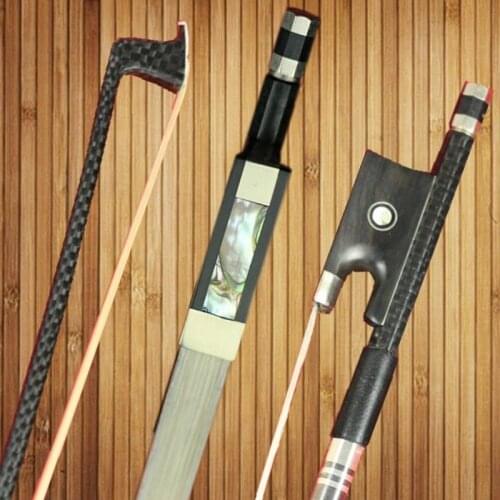 1pc New light carbon fiber 4/4 violin bow nickel silver parts white hair