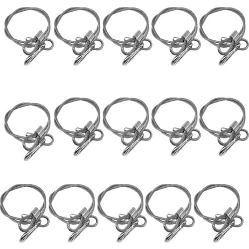 15pcs Cheap Price 85cm Steel Wire Stage Light Rope Cable/Safety Rope Cable for Stage Light Security Accessories Loading 40KG