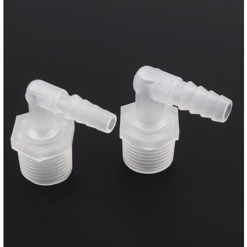 5pcs NuoNuoWell G1/2 To 6.4~19.5mm PP Elbow Connectors Aquarium Fish Tank Hose Joints Air Pump Fittings Micro Irrigation Adapter