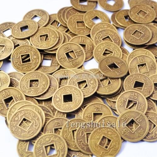 50pcs Fengshui Fortune Chinese Coins I Ching Coin Dia:1.3cm SKU:Y1071