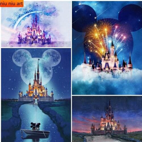 Full Diamond Embroidery Disney Castle Artwork Diamond Mosaic Diamond Painting Cross Stitch Kits Home Decoration Diy Christmas
