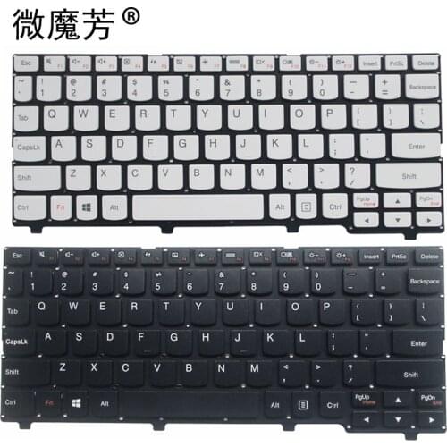 White/BLACK US New Keyboard FOR LENOVO for Ideapad 100S 100S-11IBY 100S-11 laptop keyboard
