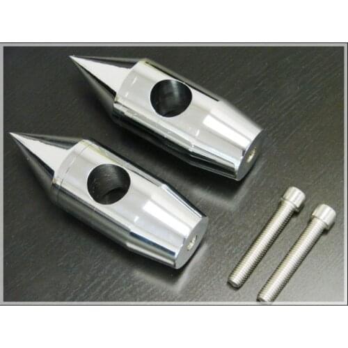 Freeshipping 5" Chrome Billet Spike Handlebar Riser For Norton BSA Triumph Chopper Bobber Rat